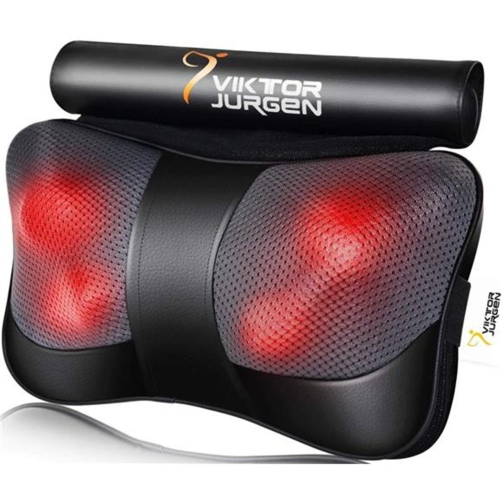 Neck Massage Pillow Shiatsu Deep Kneading Shoulder Back and Foot Massager